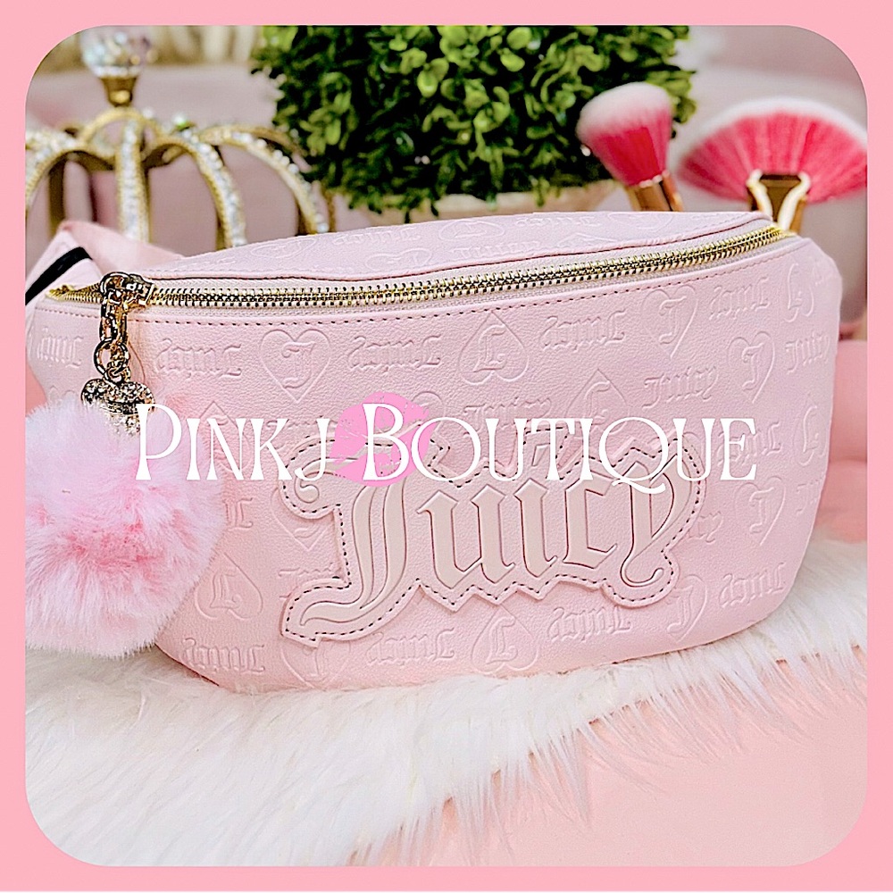 💗👜{Juicy Couture} Beautiful Pink Signature {Upgrade U} Fanny Bag | Purse!